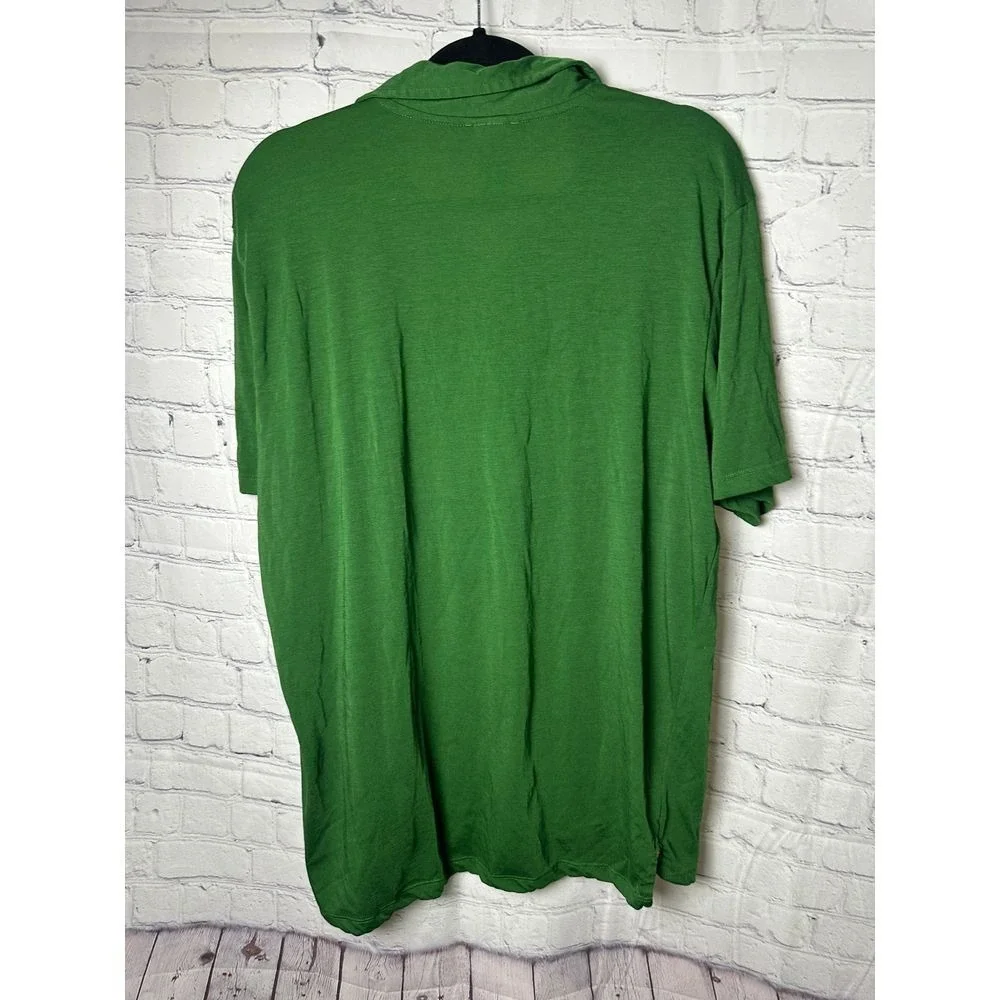 The North Face Green short Sleeve Shirt Outdoor Casual Hiking XL/TG